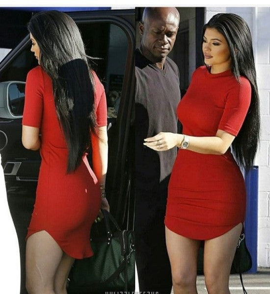 tight red dress